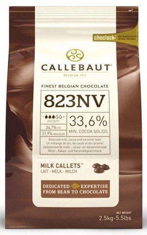 Молочный шоколад 33,6 % какао 2,5 кг (823), Callebaut 19860 фото