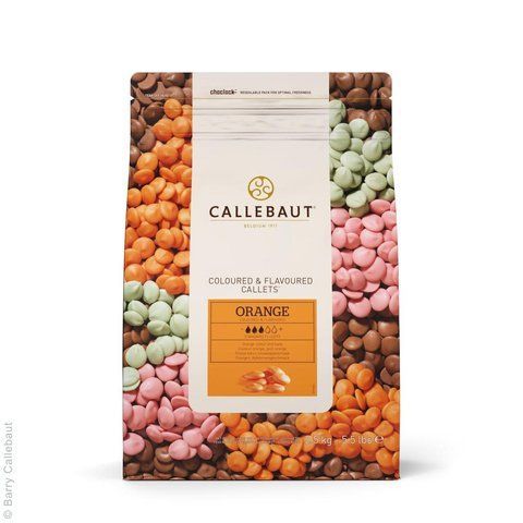 Цветной шоколад со вкусом апельсин 2,5 кг ТМ "Callebaut" 20079 фото