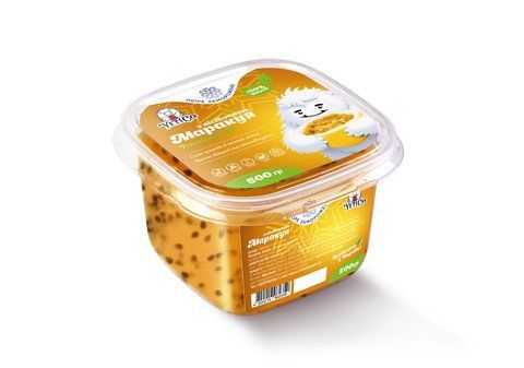 Пюре маракуйя (з кісточкою) без цукру заморожене 500 г, YetiCo 26886 фото