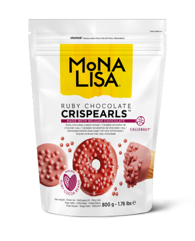 Crispearls Ruby (рубиновое шоколадное драже) 800 г, Mona Lisa 26188 фото