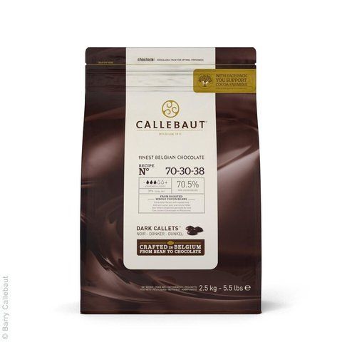 Черный шоколад 70,5 % какао 2,5 кг (70-30-38-E4-U71), Callebaut 18523 фото