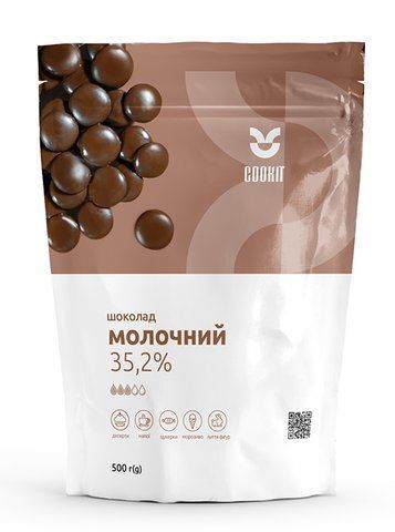 Молочный шоколад 35,2 % COOKIT, 500 г 26498 фото